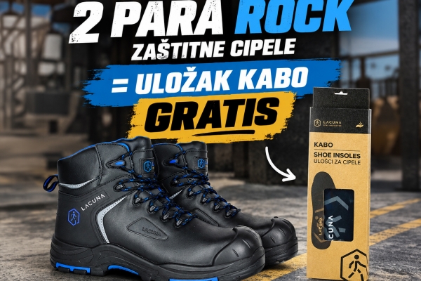 AKCIJA: Kupite 2 para ROCK zaštitnih cipela i KABO ulošci su GRATIS!