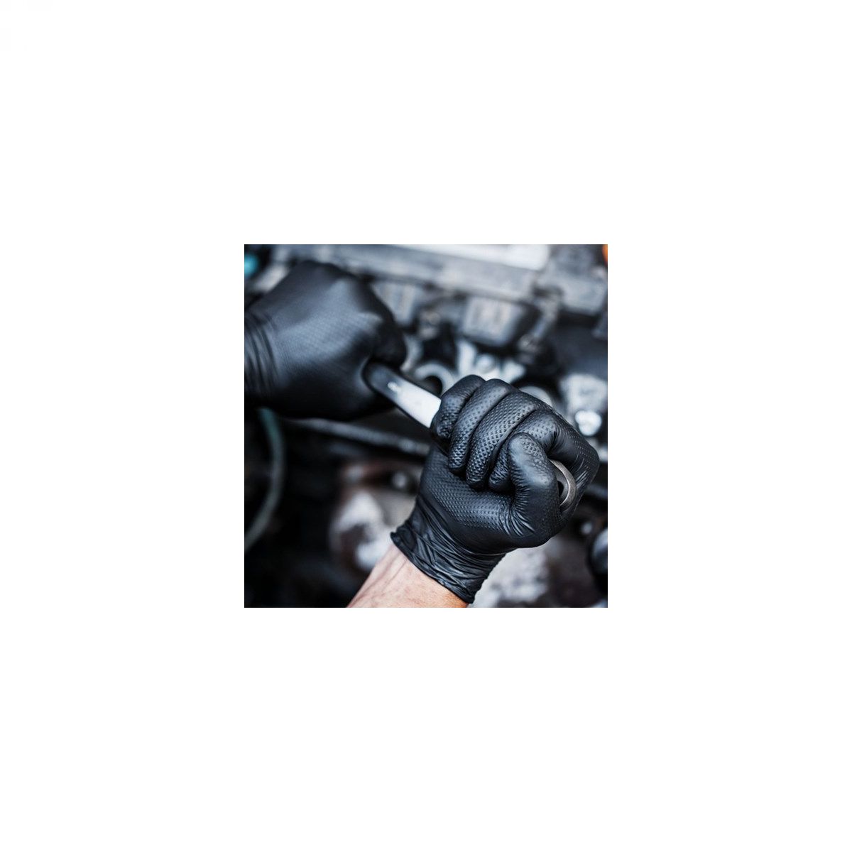 Jednokratne rukavice MERCATOR GOGRIP PRO crne bez pudera