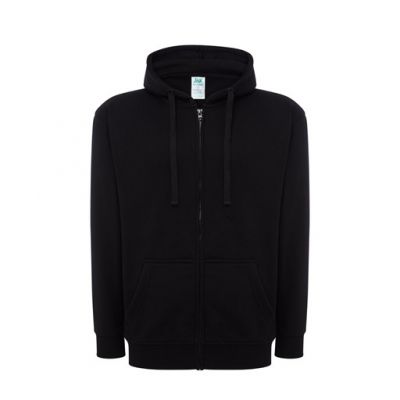 Majica s kapuljačom i zatvaračem, unisex, crna