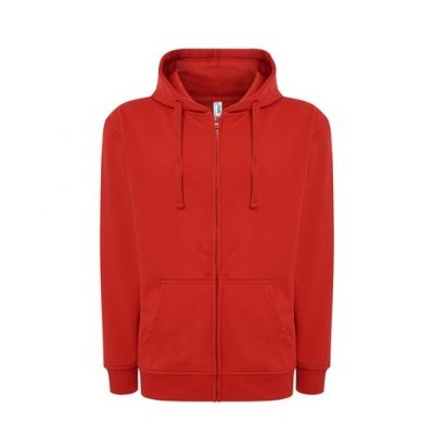 Majica s kapuljačom i zatvaračem, unisex, crvena,