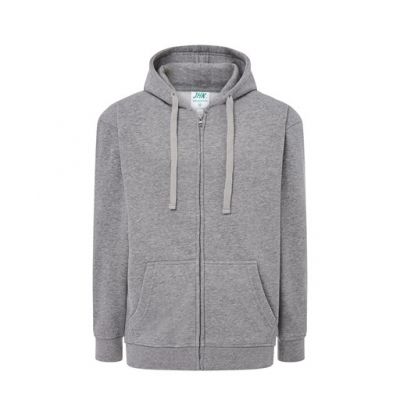 Majica s kapuljačom i zatvaračem, unisex, siva