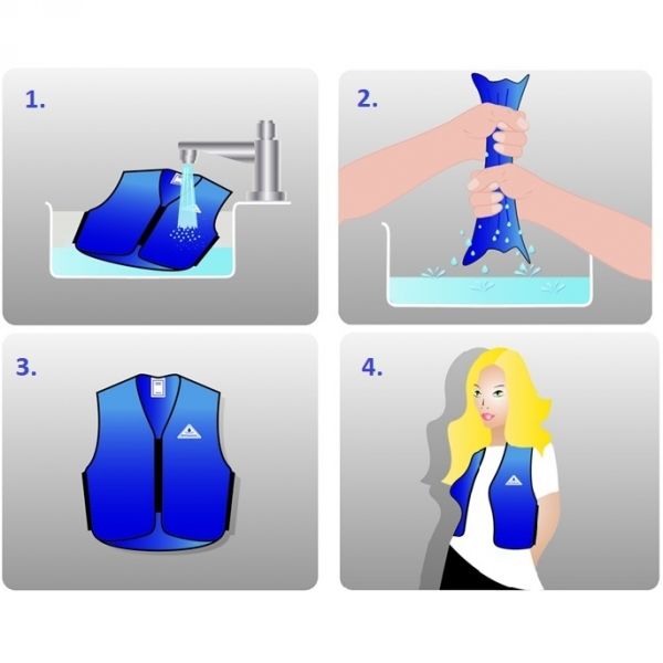 Dodatak zaštitnim kacigama - zaštita za vrat - aktivno hlađenje HyperKewlᵀᴹ