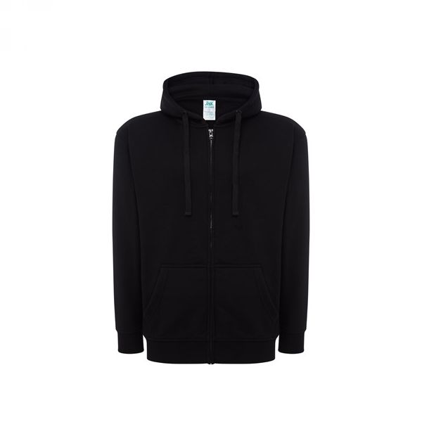 Majica s kapuljačom i zatvaračem, unisex, crna
