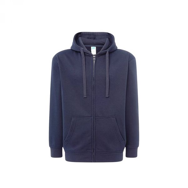Majica s kapuljačom i zatvaračem, unisex, plava