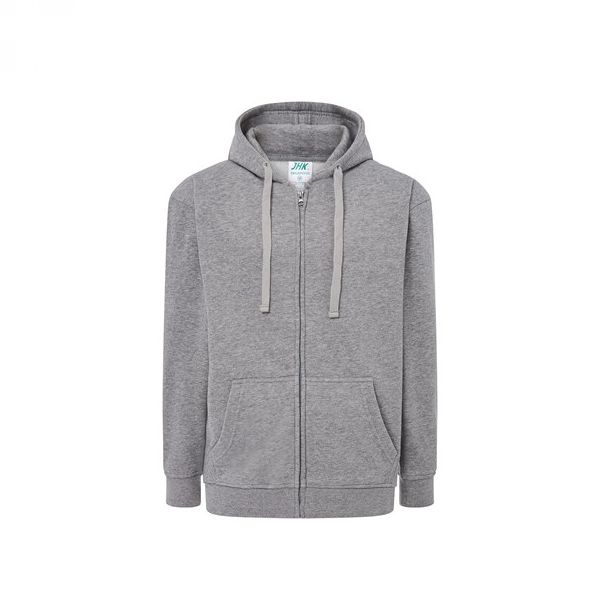 Majica s kapuljačom i zatvaračem, unisex, siva