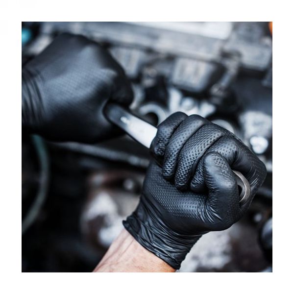 Jednokratne rukavice MERCATOR GOGRIP PRO crne bez pudera